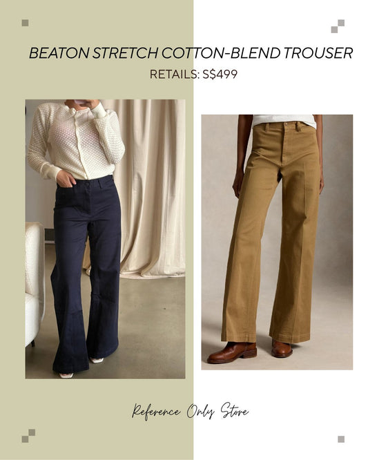 rl beaton stretch cotton blend trousers