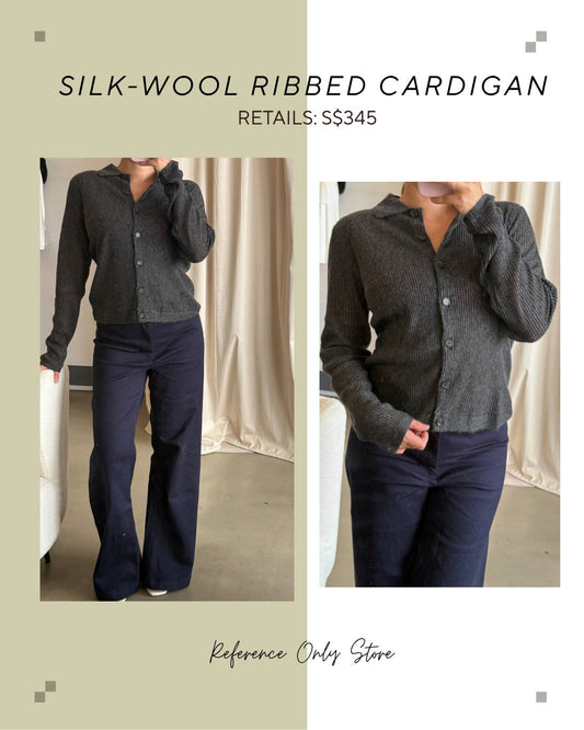BC Silk - alpaca - wool blend ribbed cardigan