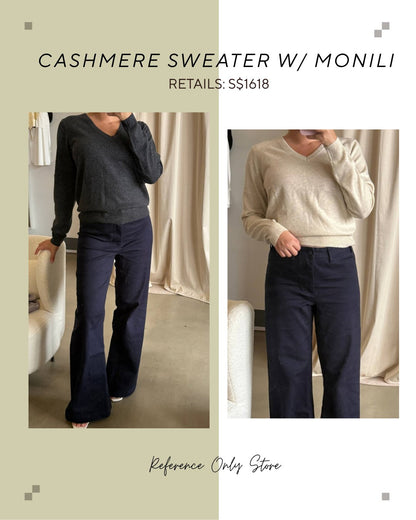 Cashmere sweater w/ monili in 2 colors