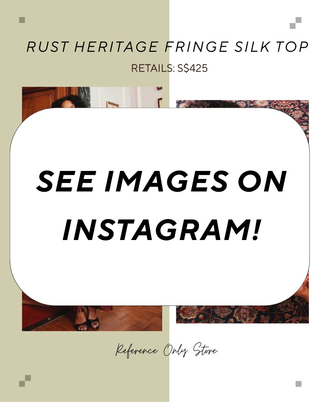 Red rust heritage fringe silk top
