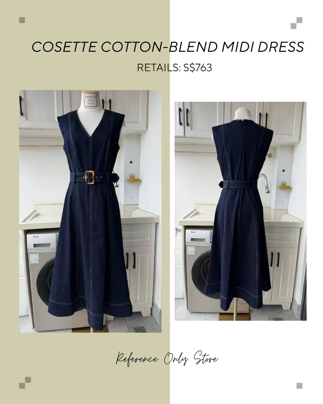 VB Cosette cotton blend midi dress