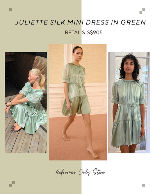 UJ Juliette silk mini dress in green