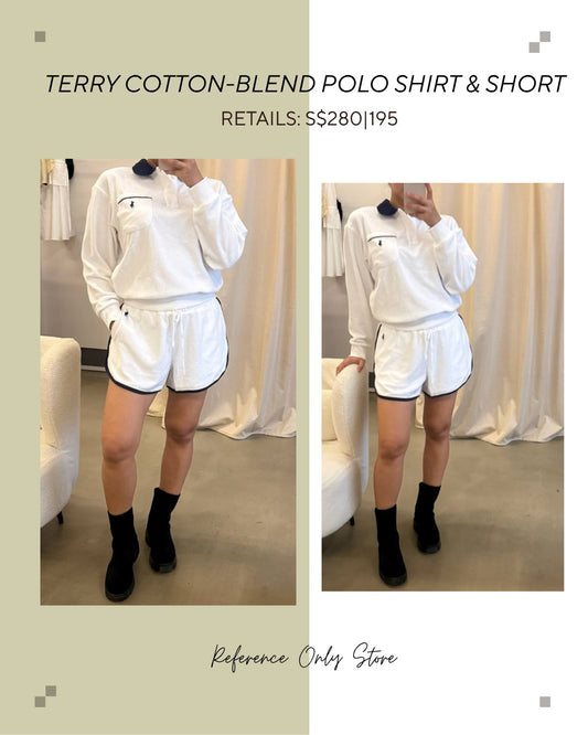 RL Terry cotton blend polo shirt and shorts