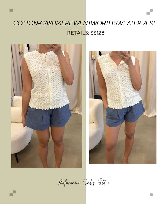 ARZ COTTON cashmere wentworth sweater vest top