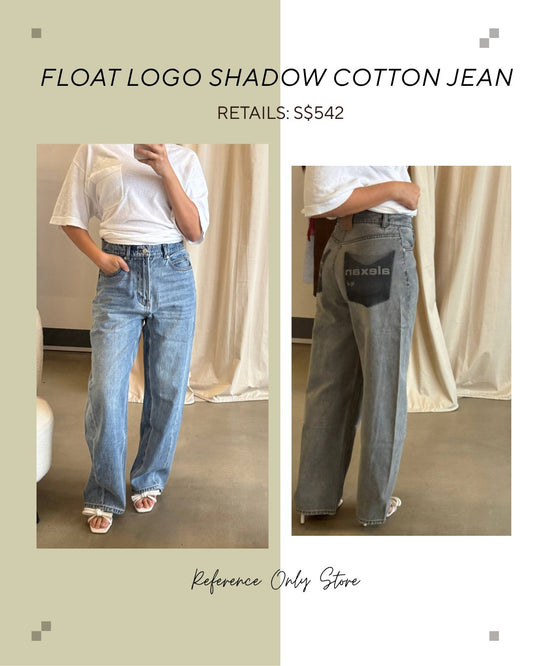 AW float logo shadow cotton jeans