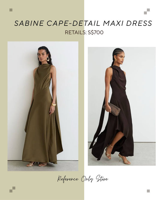 RS Sabine cape detail maxi dress