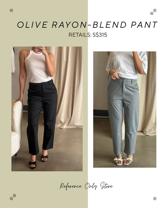 Ref olive rayon blend pant in 2 colors