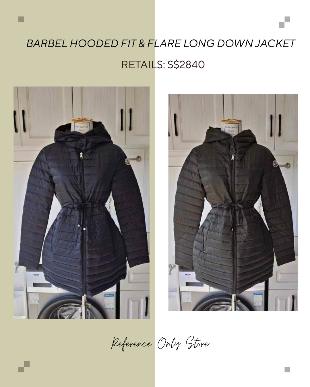 MC Women's Barbel hooded fit & flare long down jacket
