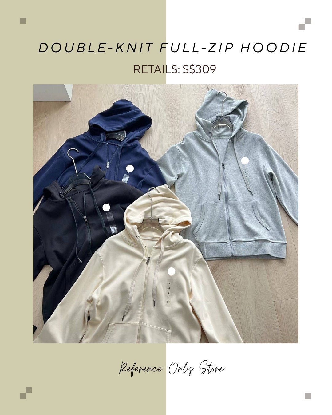 RL Men's Double knit full zip hoodie