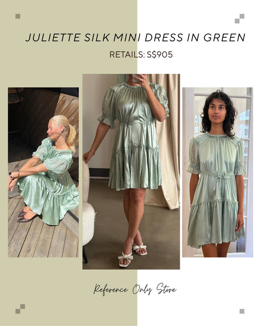 UJ Juliette silk mini dress in green
