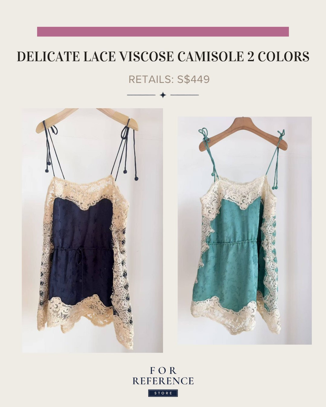 Delicate lace viscose camisole