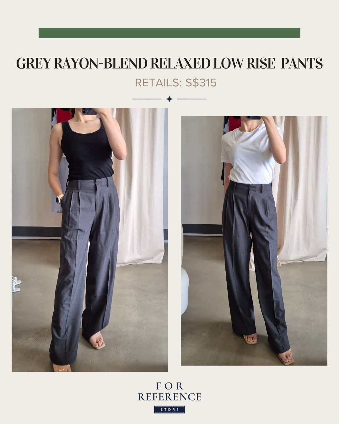 Frances low rise pant rayon blend