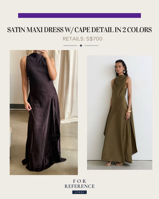 Sabine cape detail maxi dress