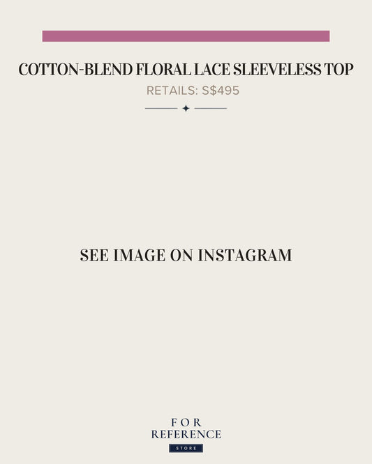 Cotton blend floral lace sleeveless top