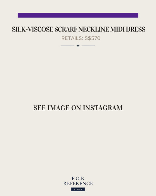 Silk Viscose Scarf neckline midi dress