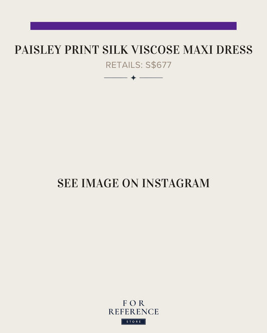 Paisley print wine red silk viscose maxi dress