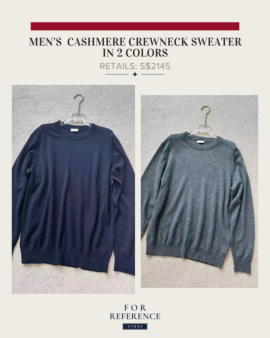 Men's cashmere crewneck sweater in 2 colors