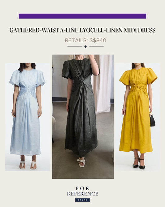 Lyocell linen midi dress