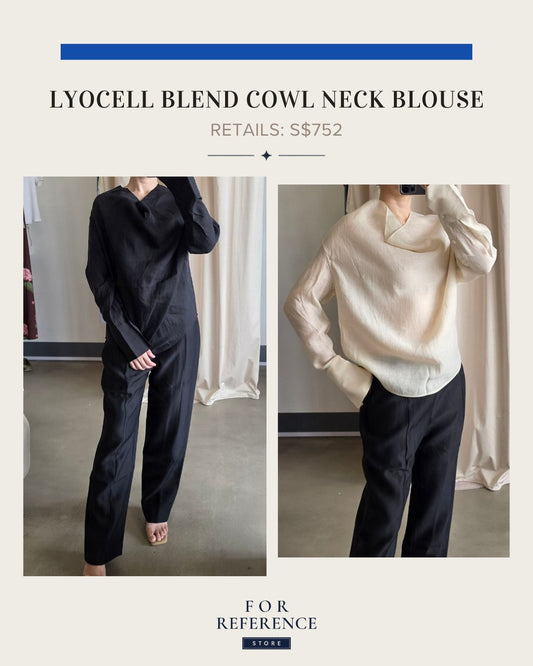 Cowl neck lyocell blend blouse