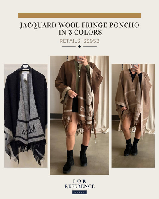 Hilde logo wool poncho 3 colors