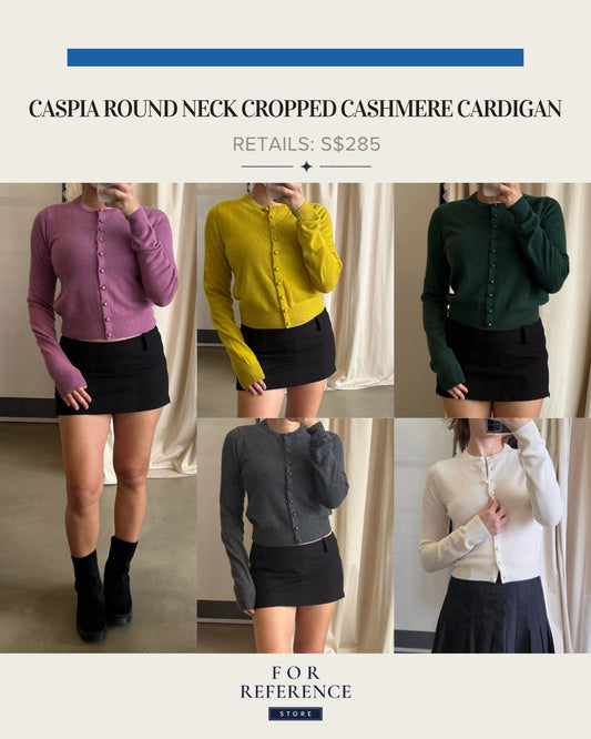Caspia cashmere cropped cardigan