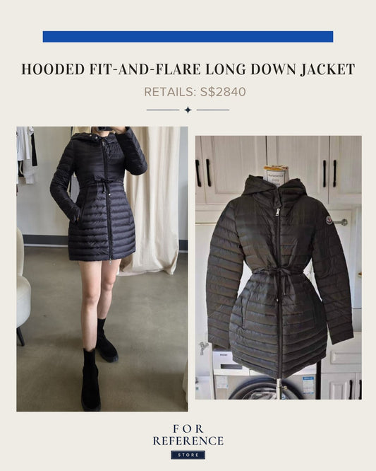 Women's Barbel hooded fit & flare long down jacket