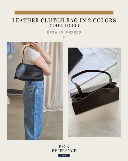 Leather clutch bag in 2 colors | LG006
