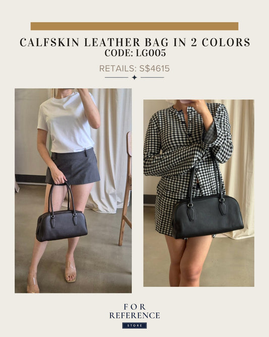 Calfskin leather shoulder bag | LG005