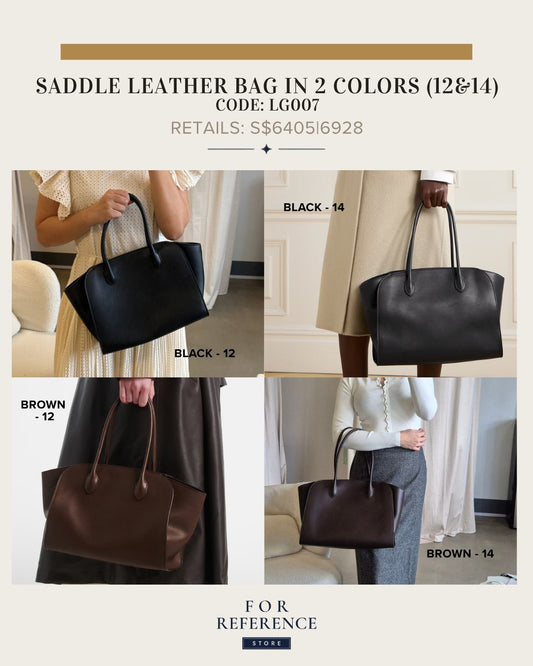 New ! The Saddle leather bag (12 & 14)  in 2 colors | LG007