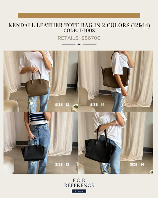 Kendall leather tote bag in 2 colors (12 & 14) | LG008