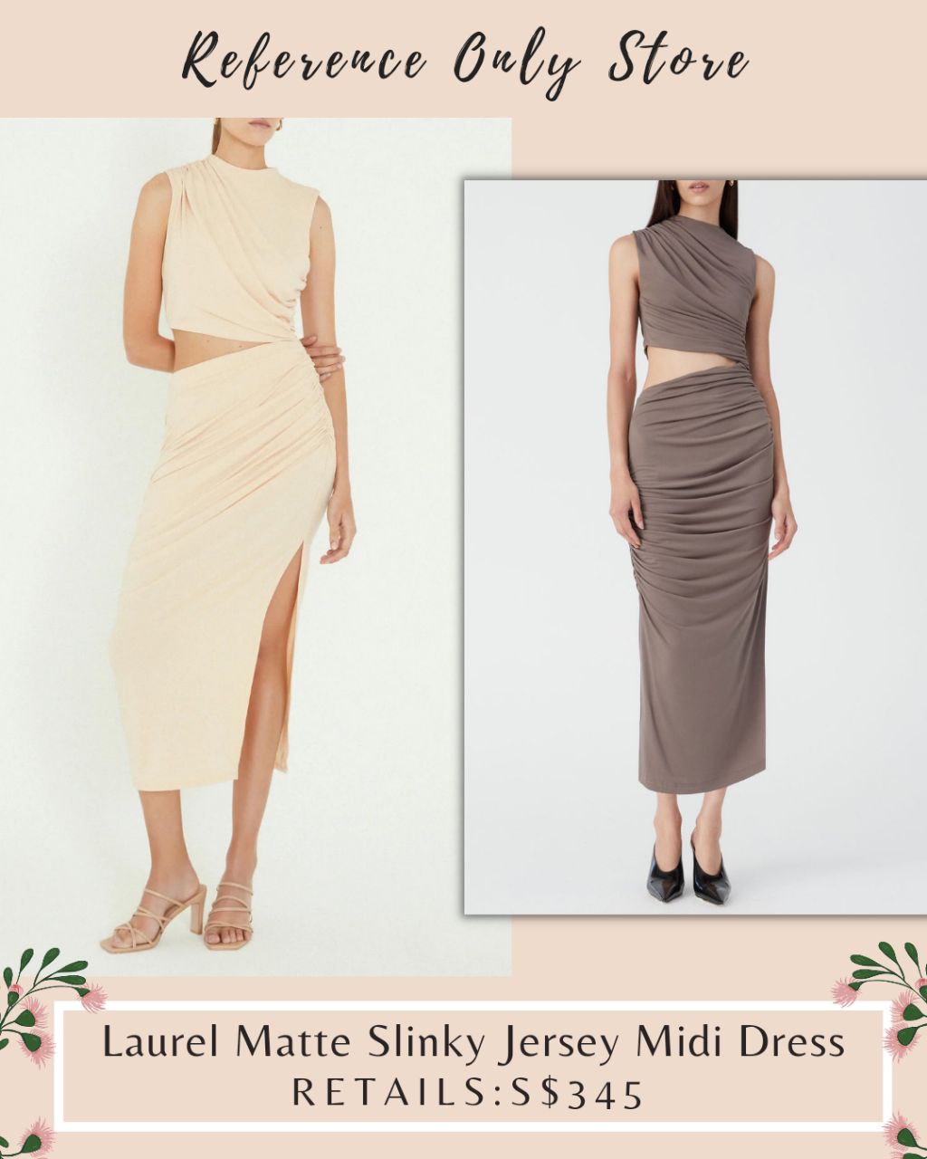 MS Laurel Matte Slinky Jersey Midi Dress