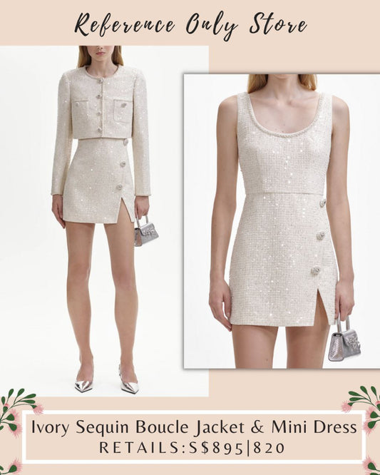SP Ivory Sequin Boucle Jacket & Mini Dress