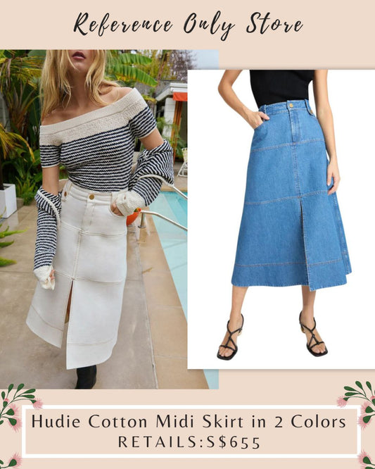 TT Hudie cotton midi skirt