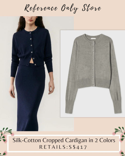SL Silk cotton cropped cardigan in 2 colors