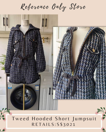 EA Tweed Hooded Jumpsuit