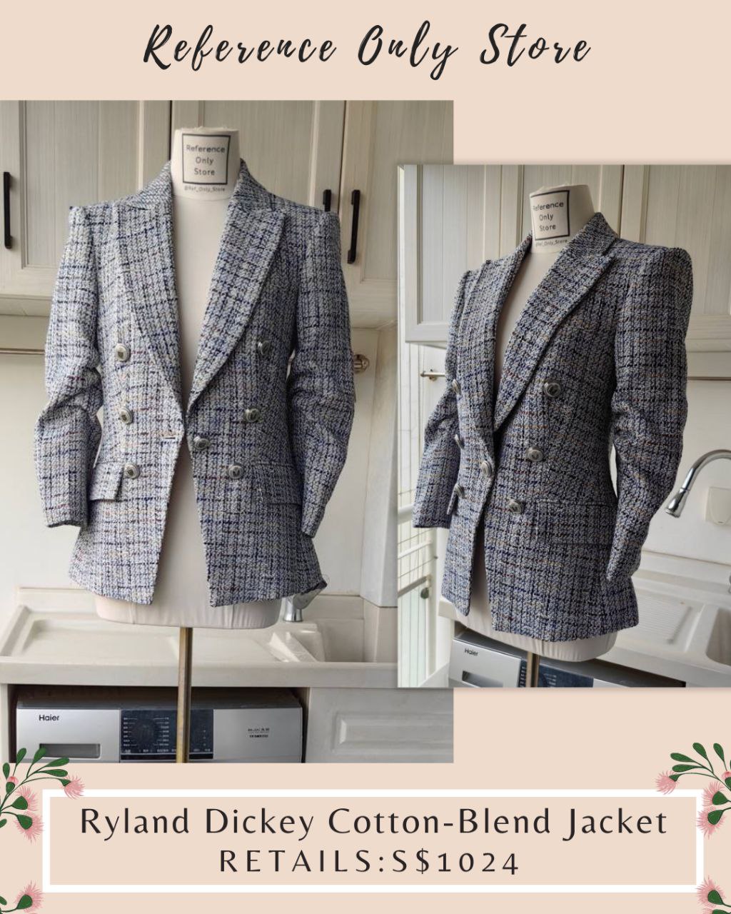 VB Ryland Dickey cotton blend blazer jacket