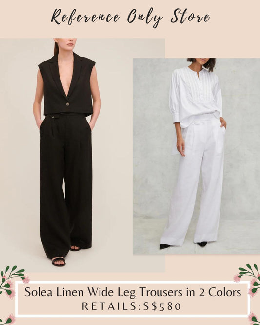 MW Solea Linen Wide Leg Trousers in 2 colors