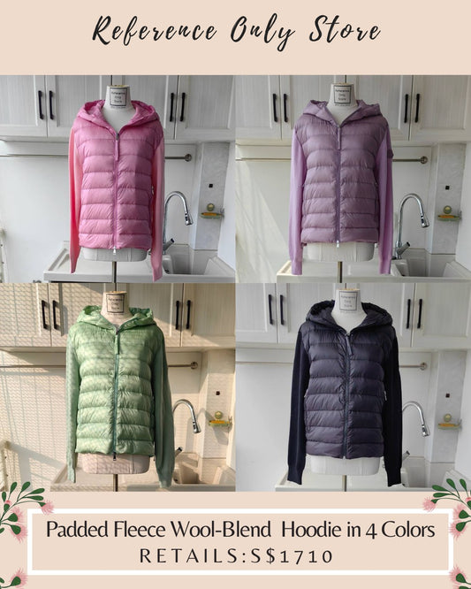 MC Padded Fleece wool blend hoodie in 4 colors