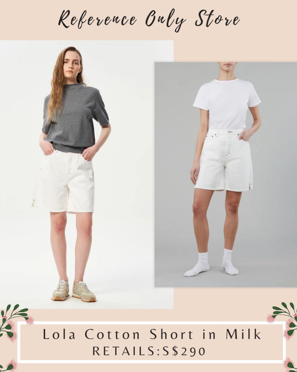 AA Lola Cotton Short in Milk