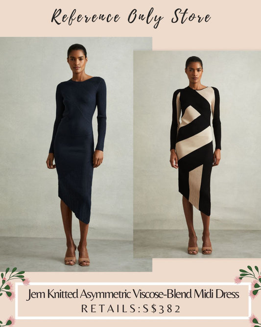 RS Jem Knitted Asymmetric Viscose blend midi dress