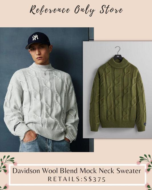 KTH Men’s Davidson wool blend mock neck sweater