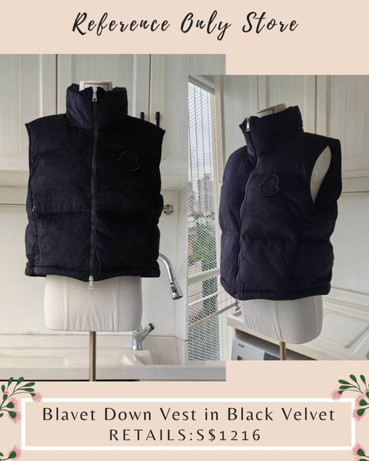 MC Blavet Down Vest in Black Velvet