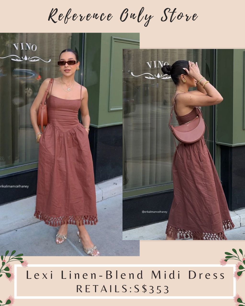 Back in! TUL Lexi Linen Blend Midi Dress