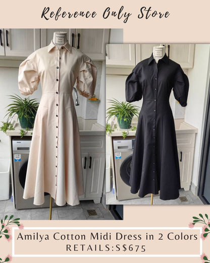 ALX Amilya Cotton Midi Dress in 2 colors