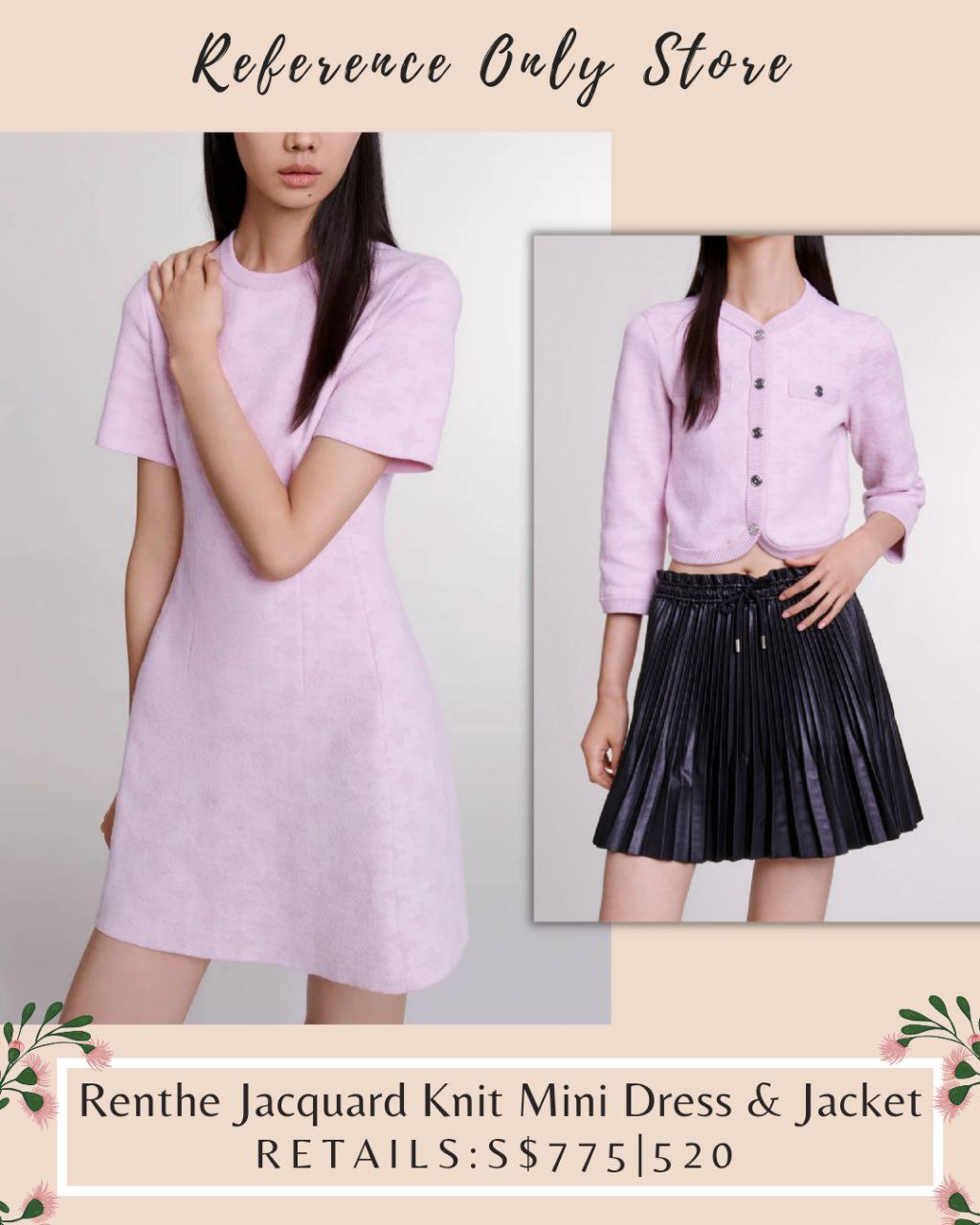MJ Renthe Jacquard Knit Mini Dress & Jacket