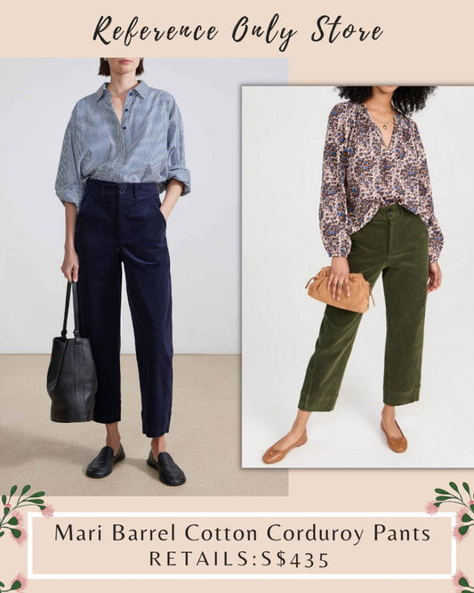 AA Mari Barrel Cotton Corduroy Pants