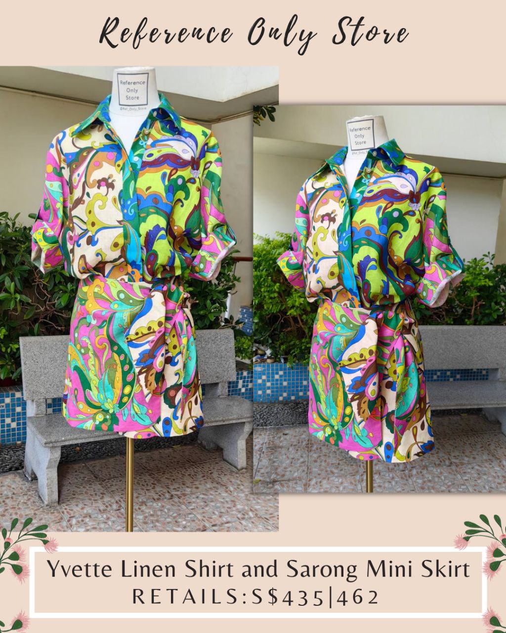 AM Yvette Linen Shirt & Mini Skirt