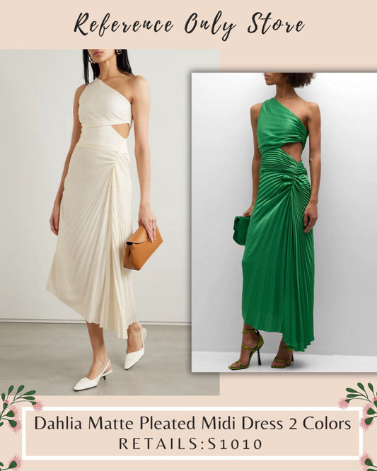 ALC Dahlia Matte Pleated Midi Dress in 2 Colors