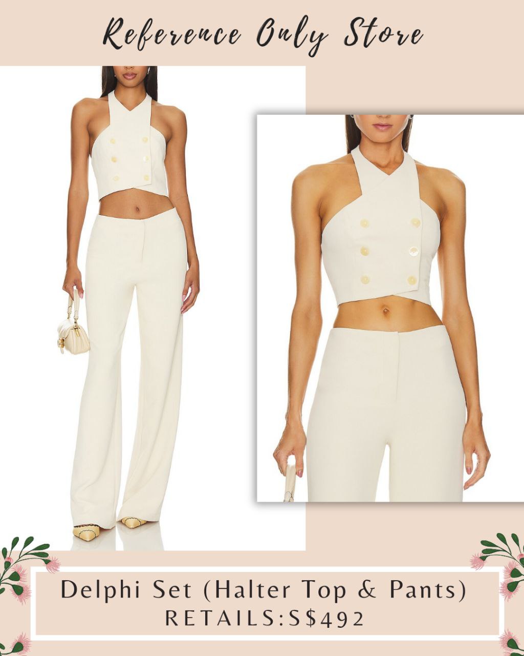 LA Delphi Crop top + Pant set