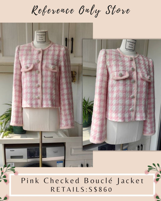 SP Pink Checked Boucle Jacket
